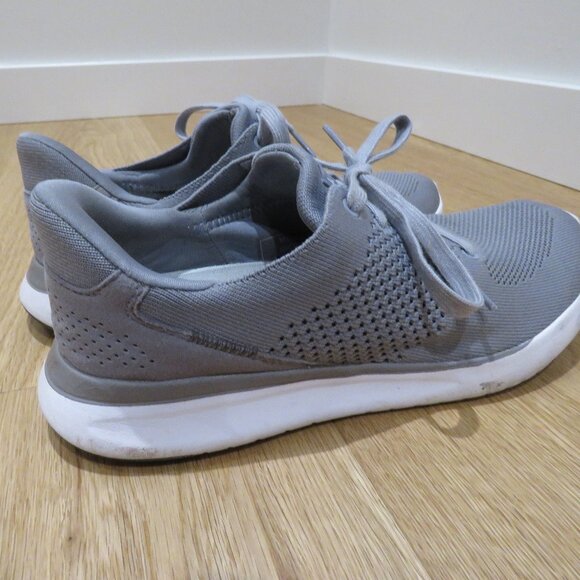 KIZIK Lima Hands Free Lace Up Shoes Sneakers in Gray Knit Comfy Travel Casual - Picture 7 of 14